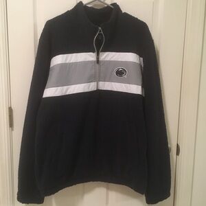 Penn State University Warm Fuzzy Fleece Lined 1/4 Zip Pullover Sweatshirt Mens L